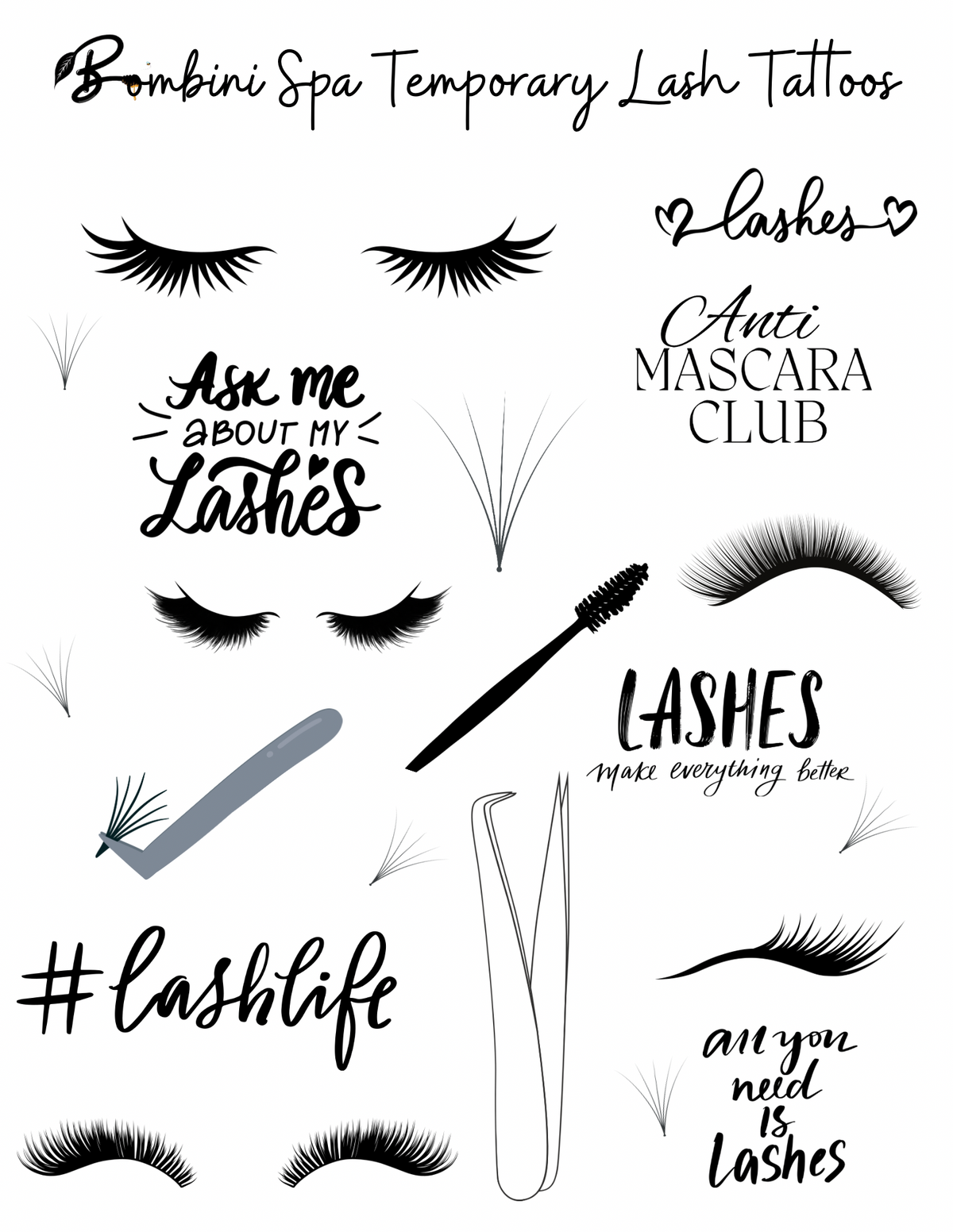 Temporary LASH Tattoos